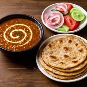 Dal Makhani + 3 Roti + Salad