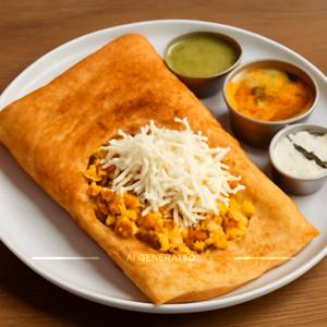 Paneer Masala Dosa With Cheese