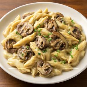 Mushroom Cheese Penne Pasta