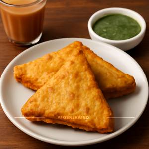 Bread Pakoda (2 Pcs)  with Aloo Sabji