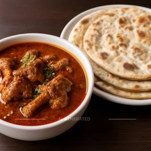 Mutton Masala 1 Plate & 5 Tandoor Roti Combo                                                                          