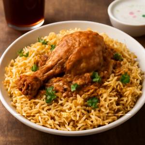 Chicken curry biryani