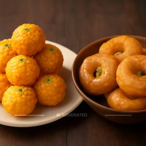 Boondi Ladoo (500gms) + Balushahi (250gms)