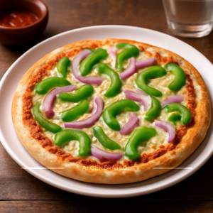 Onion capsicum pizza