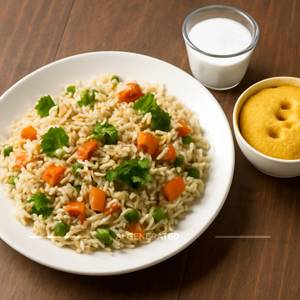 Veg Pulav + Sheera        