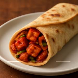 Schezwan paneer wrap