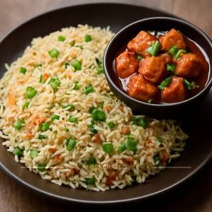 Fried Rice + Paneer Chilli