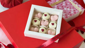 Heart Macaron Box Of 9