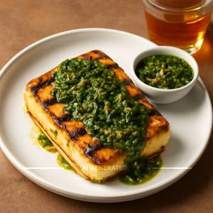 Paneer Steak Chimichurri Sauce