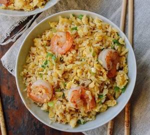 Prawns Burnt Garlic Fried Rice