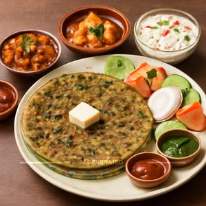 Palak Paneer Paratha