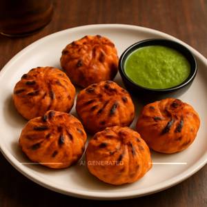 Veg Tandoori Momos 6 Pieces]