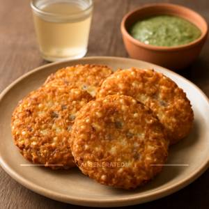 Sabudana Vada[3pcs] With Curd[ Fasting ]
