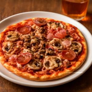 Non Veg Capricciosa Thin Crust Pizza [6 Inches,12 Inches]