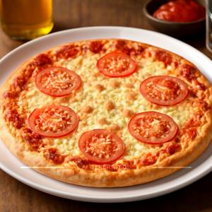 Cheese and tomato pizza                