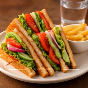 Vegetable Club Sandwich