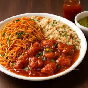Chicken Schezwan Triple Noodles