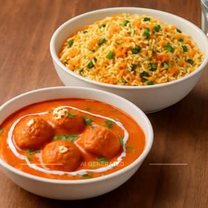 Malai Kofta With Veg Biryani Combo [Serves 5]