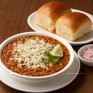 Cheese pav bhaji