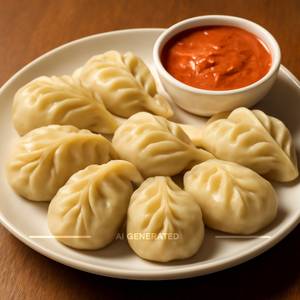 Paneer momos steamed