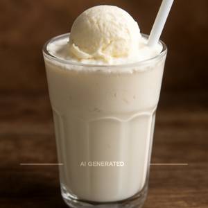 Vanilla Milk Shake With Ice Cream
