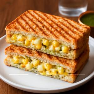 Sweet corn grilled sandwich