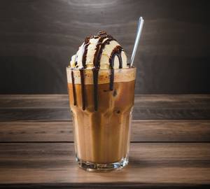 Cold coffee with ice cream