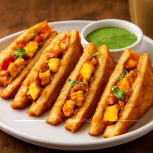 Veg paneer sandwich 4pcs