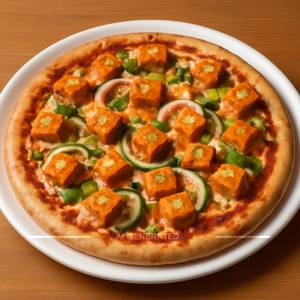 Tandoori paneer pizza