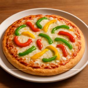 Capsicum cheese pizza 8 inches