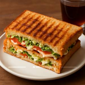 Veg cheese sandwich grilled