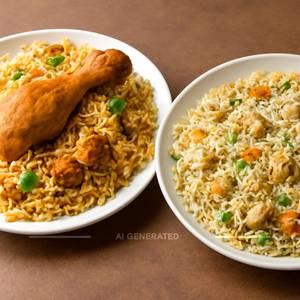Chicken Biryani ( per plate ) +Chicken Fried Rice ( per plate )