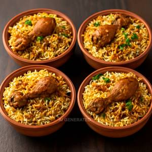 Chicken dum biryani (Pack of 4)                            