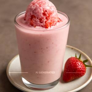 Strawberry Shake With Ice Cream