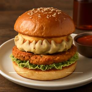 Chicken momos burger