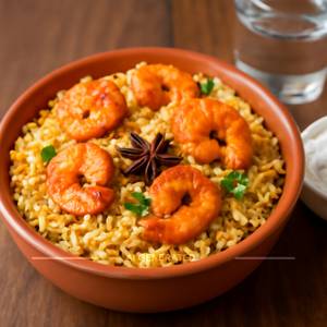 Prawns biryani