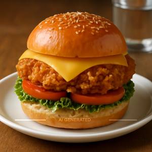Crispy Chicken Cheese Burger