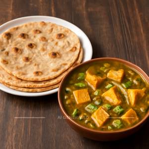 Matar Paneer with 5 Tawa Roti