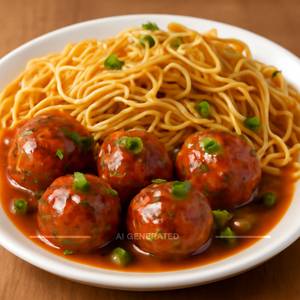 Veg Manchurian With Noodles