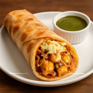 Paneer cheese roll .