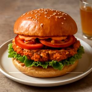 Spicy chicken burger