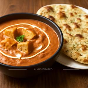 Butter Paneer Masala With Butter Naan