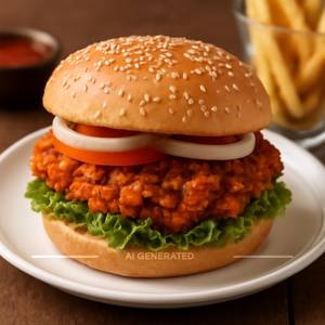 Tandoori zinger burger