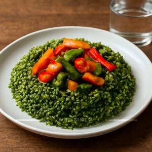 Spinach Rice With Veg Paprika