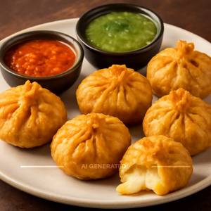 Veg Fried Cheese Momos [6 Pieces]