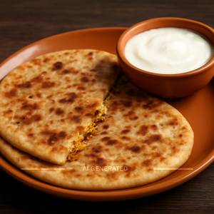 Gobi Paratha With Curd