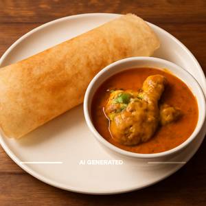 Dosa With Chicken Curry