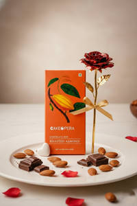 Almond Chocolate & Red Rose Combo