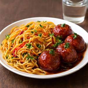 Veg Manchurian Noodles