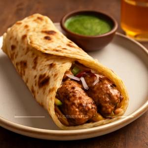 Double Chicken Seekh Roll